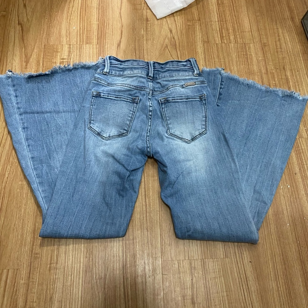 Women’s KanCan Light Blue Flare/Wide Leg Jean, Size 24 - Picture 2 of 5